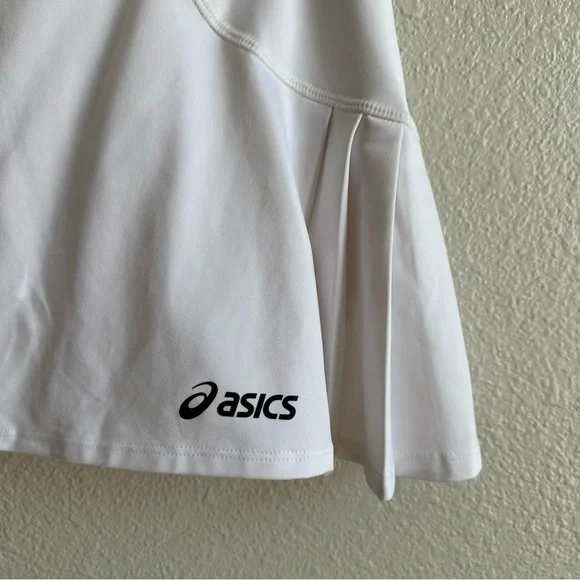 Asics White Tennis Mini Skirt Women’s Size Medium Athletic Wear - Picture 2 of 8